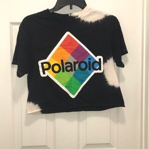 Polaroid tie dye crop top
